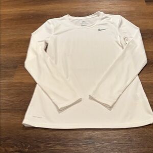 Nike White Long Sleeve Top